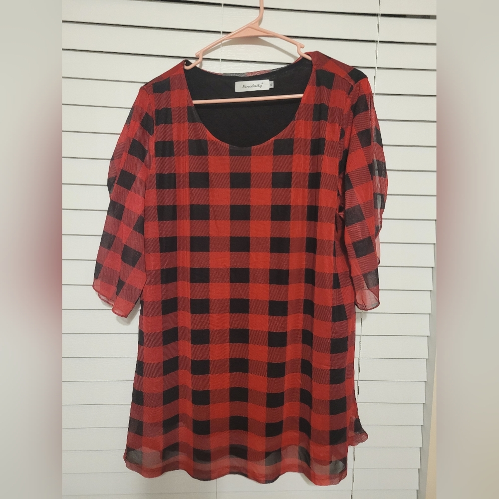 Checkered blouse